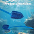Kitchen,15.4 inches (4) SLSON Aquarium Algae Scraper Double Sided Sponge Brush Cleaner Long Handle Fish Tank Scrubber