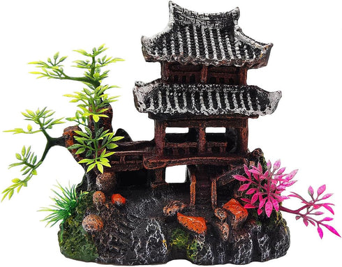 Aquarium Ornament - Classical Resin Castle Decorations, Realistic Details Castle for Fish Tank