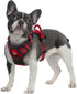 Tuff Pupper Anti Pull Heavy Duty Dog Harness, Easy Walk Front & Back Leash Clips, Strong Safety Handle, Reflective Vest, Comfortable Padded Training Harness, Small Medium Large Dogs (Medium, Red)