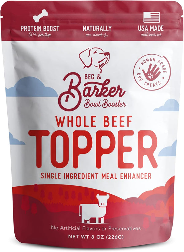 Beg & Barker Beef Dog Food Toppers (8 Ounce, Pack of 1)