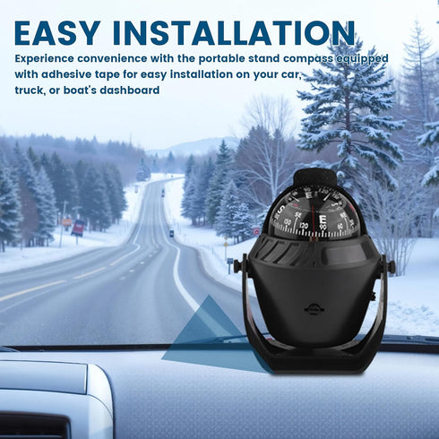 LED Compass Navigation Indicator for Vehicle Dashboard