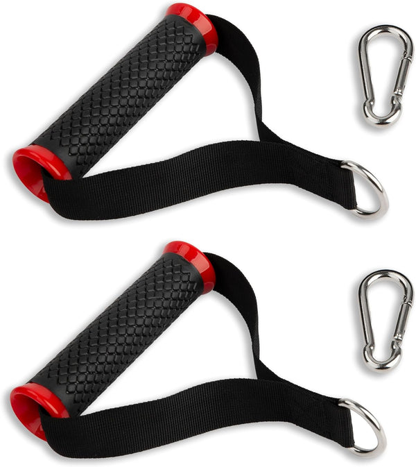 Ultra Heavy Duty Exercise Handles, Cable Gym Equipment Attachment with Non-Slip Comfort Grips