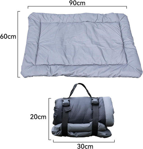 Waterproof Dog Bed for Camping, Portable Travel Mat for Dogs, Washable, 35.43x23.62in