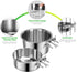 Dog Food Water Bowl for Cage with Clamp Holder, Stainless Steel Hanging Bowls, Non-Spill for Small Medium Large Dogs