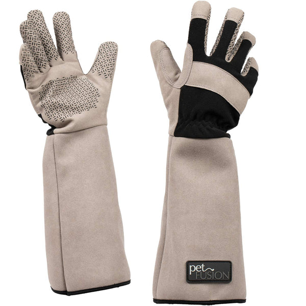 PetFusion Multipurpose Grooming Gloves - Puncture, Scratch & Water Resistant - Ideal for Vet Trips and Bathing