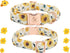 Elegant Sunflower Print Dog Collar, Adjustable Soft Bow Tie Collar for Medium Dogs