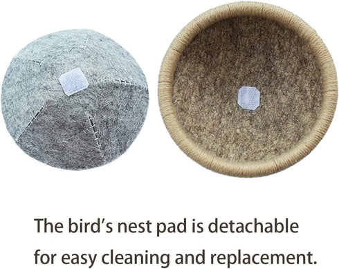 FOIBURELY Bird Nest for Canary Finch Parrot – Felt Nest 4.5 Inches