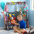 NuoyuanShen 3 Sports Equipment Organizer, Small Garage Ball Storage Rack with Elastic Straps and Hooks, Garage