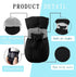 YAODHAOD Dog Shoes for Hot Pavement, Anti-Slip Sole Dog Boots, Reflective Straps, 4PCS (Black, Size: 2)