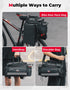 KEMIMOTO Bike Bag, 20L Waterproof Carbon Leather Rear Rack Trunk Bag, Pannier Handbag for Mountain Road Bike