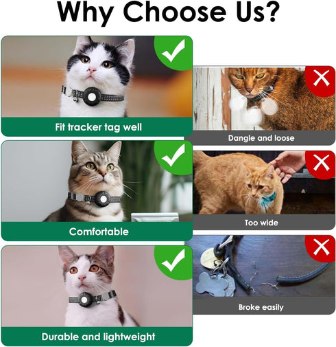 ZFSJTAG Cat Tracker, GPS Tracker, Pet Tracker, Compatible with Apple Find My App(Only iOS), Real-Time Location, No