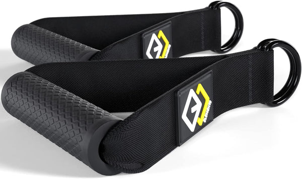 Premium Exercise Handles for Resistance Bands, Cable Machine, Suspension Training Straps - Heavy Duty Gym Accessory