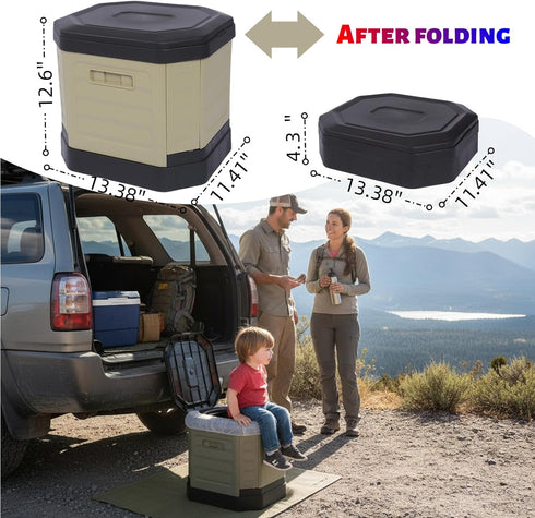 Upgrade Portable Toilet for Adults, Travel Floding Toilet with Lid for Adults & Kids, Camping Toilet Portable Potty