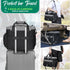 IGOLUMON Large Dog Travel Bag Set, Multi-Pockets Tote Organizer with 2 Food Containers and Bowls