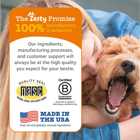 3 50ct Zesty Paws Dog Multivitamin, Chewable Dog Vitamins and Supplements for Hip & Joints, Skin & Coat, Omega Fish Oil