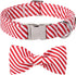 Lionet Paws Christmas Dog Collar with Bowtie - Adjustable, Comfortable, Metal Buckle for XL Dogs, Neck 16-26in