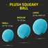 Playology Plush Squeaky Ball Dog Toy, All Natural Peanut Butter Scented for Medium Dogs (15-35lbs)