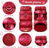 Winter Warm Dog Jacket for Small Medium Dogs, Cold Weather Coats with Harness, Waterproof Fleece Vest (Wine Red, S)