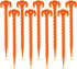 Spiral Plastic Tent Stakes 15 Pack, 10 Inch Heavy Duty Beach Tent Pegs for Camping, Backpacking, Gardening
