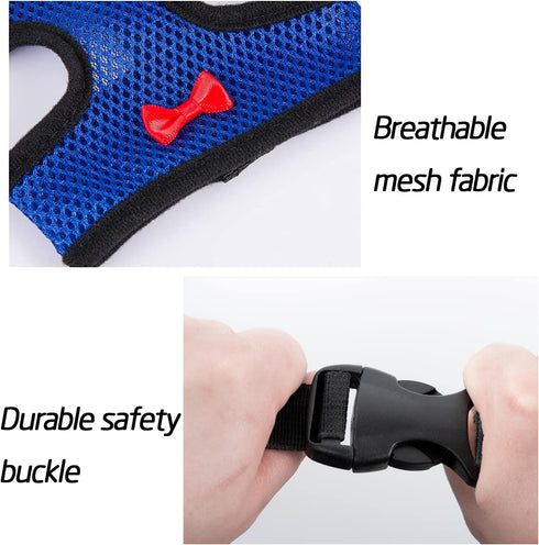 4 Pcs Adjustable Chicken Harness with Leash - Comfortable Hen Vest, Breathable Mesh Training Harness for Small Pets