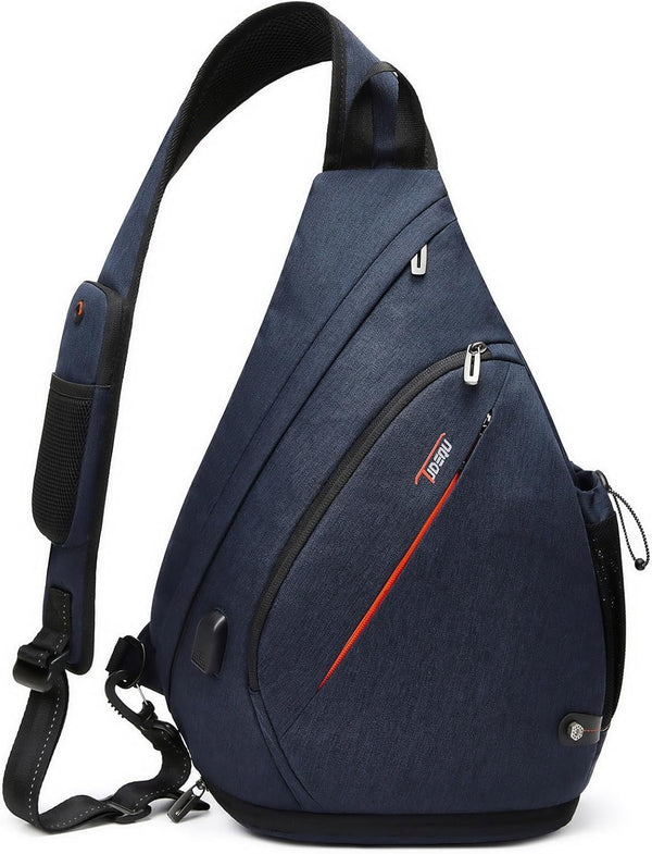 TUDEQU Sling Bag for Men, 8 Pocket 19L Crossbody Sling Backpack