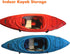 Heavy Duty Garage Indoor Kayak Storage Hooks, Wall Mounted Utility Hanger Rack for Canoe, Paddle Board, Ladder, Folding