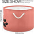 Dog Toy Box Chest with Cotton Rope Salmon Toy Storage Organizer Boxes Bins Baskets for Small dogs, Pet Toy Box, Dog Toy