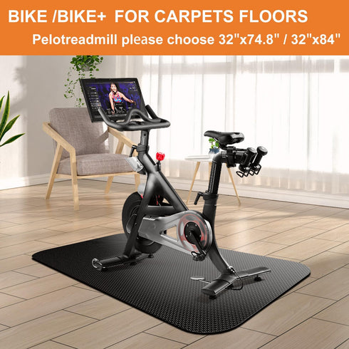 Treadmill Mat for Hardwood Floors - Foldable Exercise Equipment Mat for Indoor Cycles