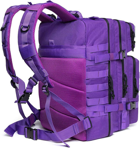 QT&QY 45L Military Tactical Backpack, Molle Army Assault Pack, 3 Day Bug Out Bag for Hiking & Trekking