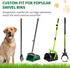KropBom 60 Count Extra Large Dog Poop Bags for A&H Swivel Bin Pooper Scooper, Pet Waste Bags with Handle for Dog Poop