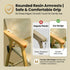 11.6 Folding Camping Chair, Outdoor Chair with Wooden Armrests,Folding Chair for Camping, Hiking, Beach, Picnic, Indoor