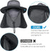 IYEBRAO Mens Outdoor Sun Hat with Face Neck Flap, UV Protection Wide Brim Fishing Hat