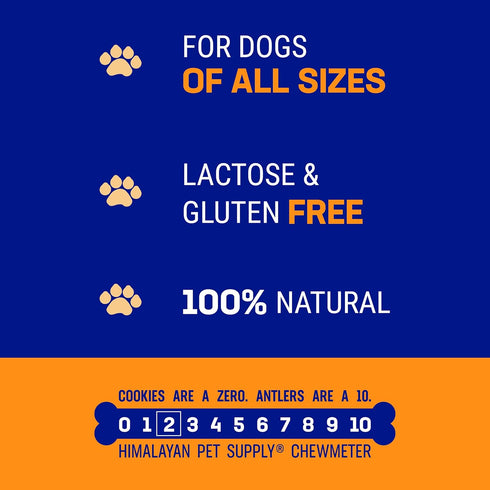 Happy Teeth Natural Cheese Dog Chews, Peanut Butter Flavor, Dental Chew, 2 Chews per Resealable Pouch