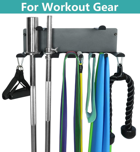 Home Gym Storage Rack, Barbell Rack Weight Room Organizer for Gym Accessories like Fitness Bands and Resistance Bands