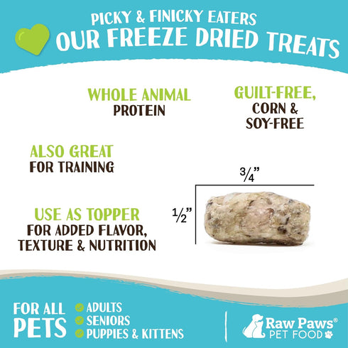 Raw Paws Freeze-Dried Green Beef Tripe for Dogs & Cats, 8-oz - Grain & Wheat Free - Made in USA