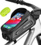 ROCKBROS Waterproof Bike Phone Bag, EVA Hard Shell Bike Pouch with Rain Cover for iPhone 14/12/11 Pro