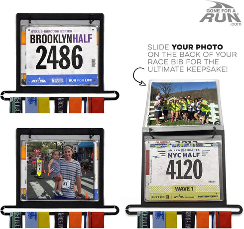 Gone For a Run BibFOLIO Plus Race Bib Holder and Medal Hanger Display for Runners