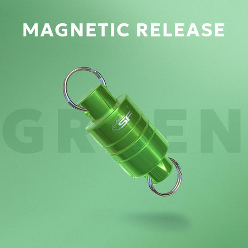 SF Strongest Magnetic Net Release Keychain, Fly Fishing Net Retractor with Retractable Coiled Lanyard Carabiner Clip