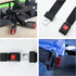 Universal 2 Point Adjustable Seat Belt Harness Kit for Go Kart, Club Golf Cart in Black (54-Inch with Installation