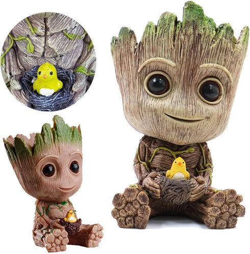 TEEMO Aquarium Groot Air Bubbler Decorations, Resin Brown Air Bubbler for Fish Tank
