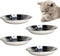 kathson Stainless Steel Whisker Relief Cat Bowl, 4 pcs Shallow Wide Bowls for Pet Cat & Dog Feeding