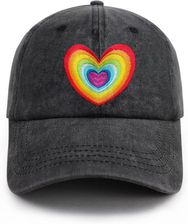 Funny Adjustable LGBT Baseball Cap, Embroidered Rainbow Pride Hat for Men Women, Dad Hat Accessories