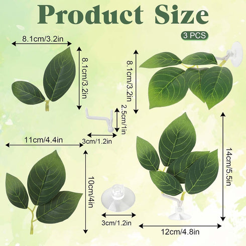 3 Pcs Betta Fish Leaf Pad Aquarium Décor, Simulating Natural Habitat for Spawning Grounds and Resting Bed.