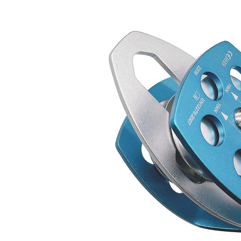 SEPEAK CE 30kN Large Rescue Climbing Pulley, Double Sheave with Swing Plate, Portable Outdoor Safety Pulley for