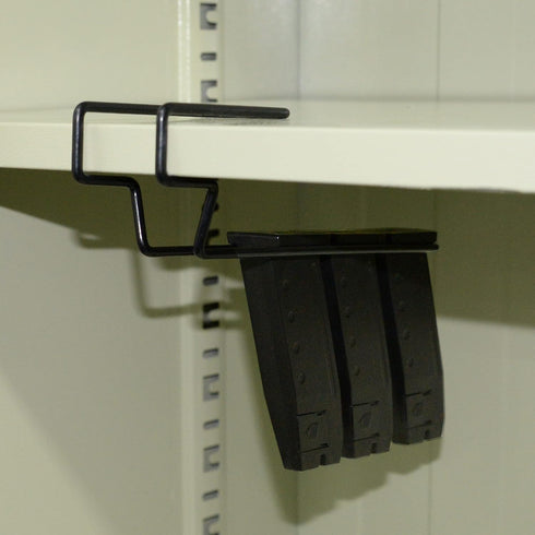 Universal Pistol Magazine Holder, Pack of 2 Under Gun Safe Shelf Magazine Storage, Organizer & Accessories for Most