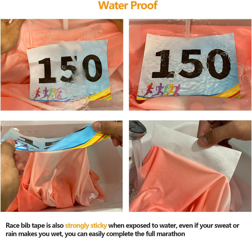 UISKOOPW Tyvek Race Bibs Running Numbers Bibs with Race Bib Tape Instead Pins Track Bib Numbers for Tryouts Racing Bibs