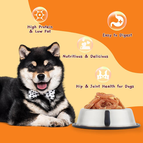 10.6 oz Jungle Calling Chicken Rings Dog Treats, Slow Roasted Chicken Jerky, Rawhide Free Dog Chews, High Protein