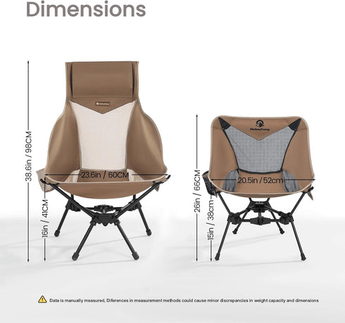 MellowCamp Oversized High Back Camping Chair with Pillow - Ultimate Comfort for Outdoor Adventures