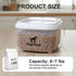 Container,6L/6~7Lbs Dog Food Storage Pet Food Container with Sliding Lid, Clear Storage Bin For Dog Puppy Dry Food