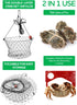 DHOEM 2Pack 24" 20" Double Ring Crab Trap with Bait Clip & Crab Gauge, Top, Bottom, Crabs Snare Fishing Net with Tarred